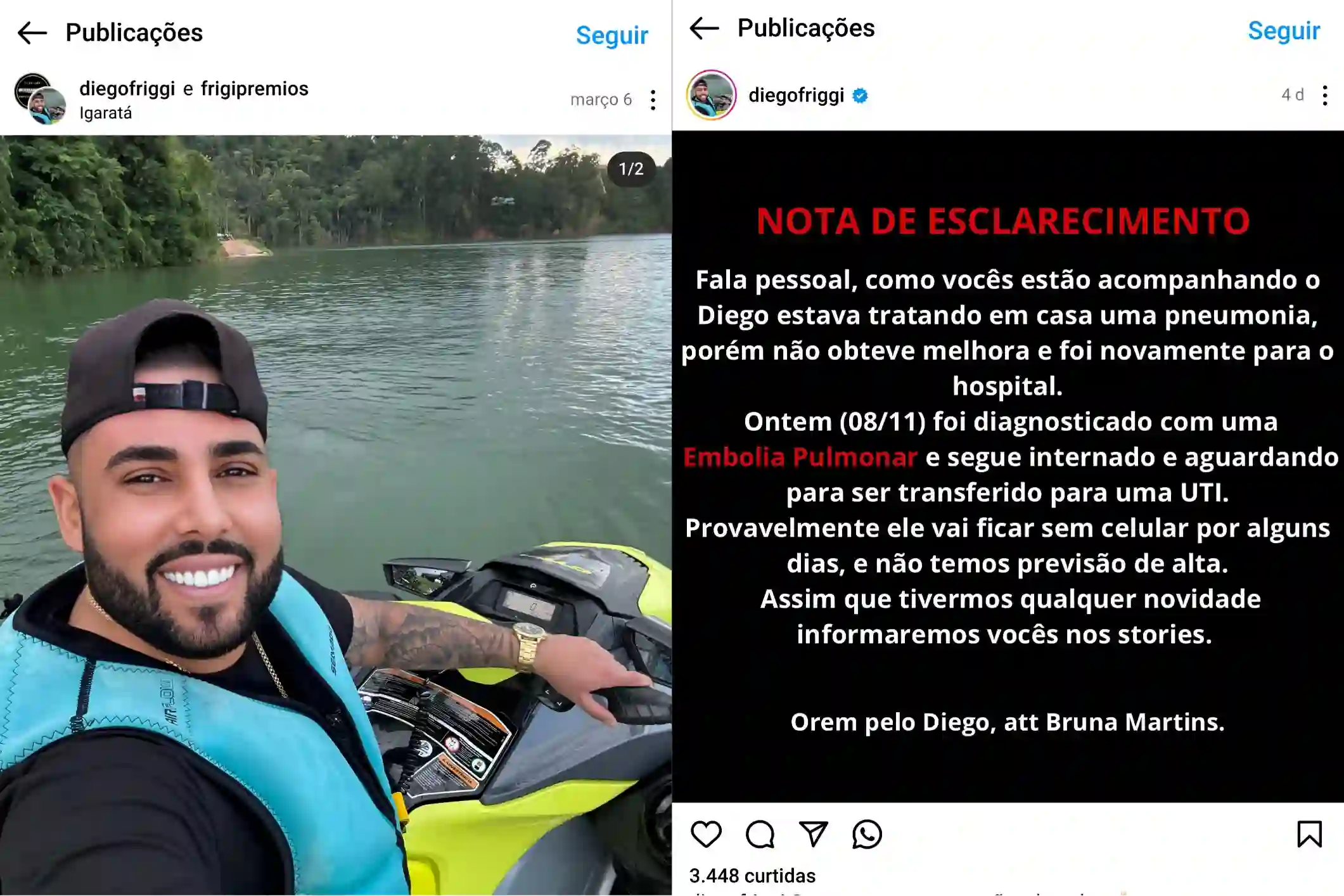 Influenciador Diego Friggi morreu 